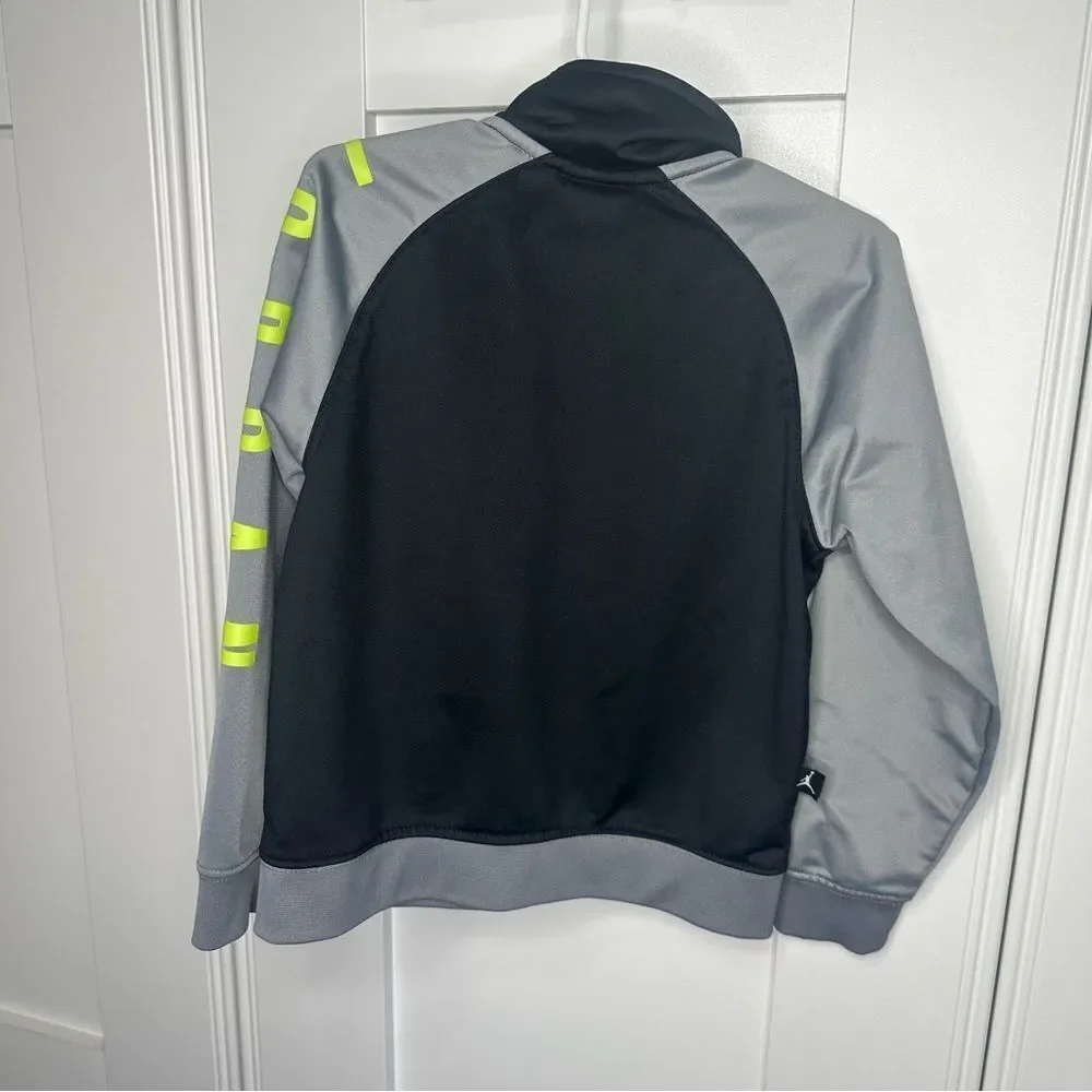 Kids 4-5 Jordan Black and Gray Jacket with Neon Highlights (b1)